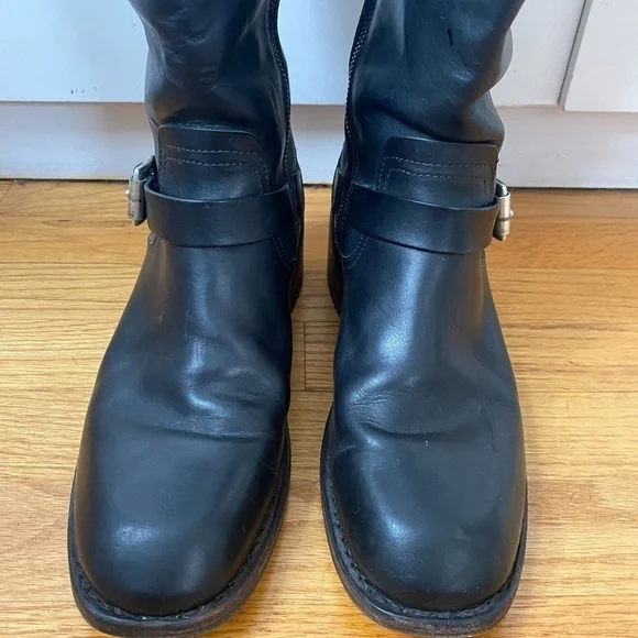 Rag&Bone Black Norton Tall Moto Combat Boots Sz 9 - Picture 3 of 11